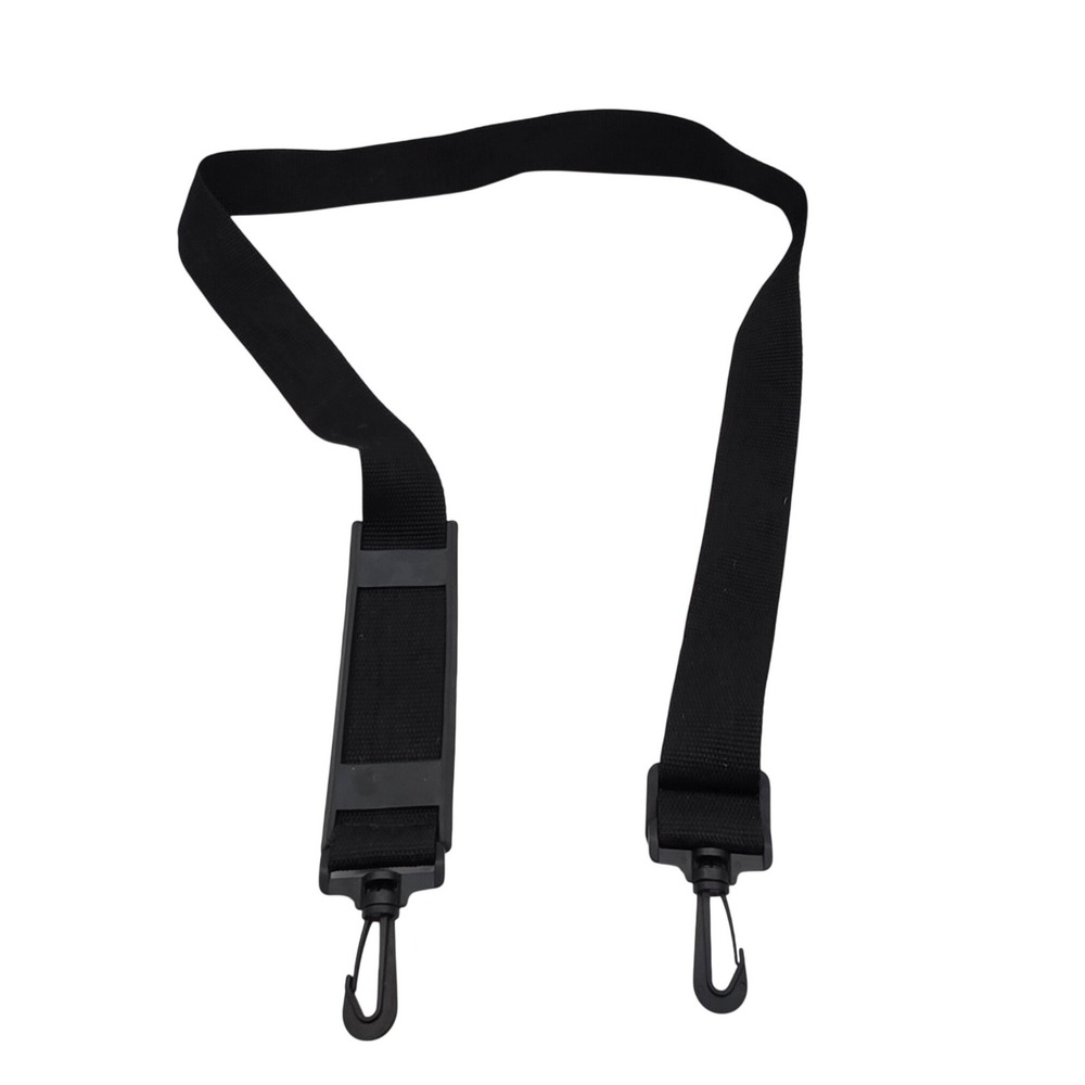 Universal Black Nylon Adjustable Shoulder Strap with Rubber Pad and Swivel P4
